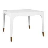 Lacey White Game Table by Worlds Away at Fig Linens and Home - View 5
