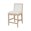 Lanister Cerused Oak Bar & Counter Stool by Worlds Away 40.25"H x 19.25"W x 22.25"D Cerused Oak at FIG LINENS AND HOME 2