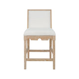 Lanister Cerused Oak Bar & Counter Stool by Worlds Away 40.25"H x 19.25"W x 22.25"D Cerused Oak at FIG LINENS AND HOME 1