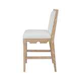 Lanister Cerused Oak Bar & Counter Stool by Worlds Away 40.25"H x 19.25"W x 22.25"D Cerused Oak at FIG LINENS AND HOME 4