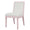 Lanister Performance Fabric Pink Dining Chair by Worlds Away at Fig Linens and Home - Angle View