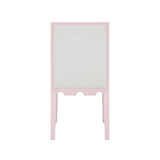 Lanister Performance Fabric Pink Dining Chair by Worlds Away at Fig Linens and Home - Back View