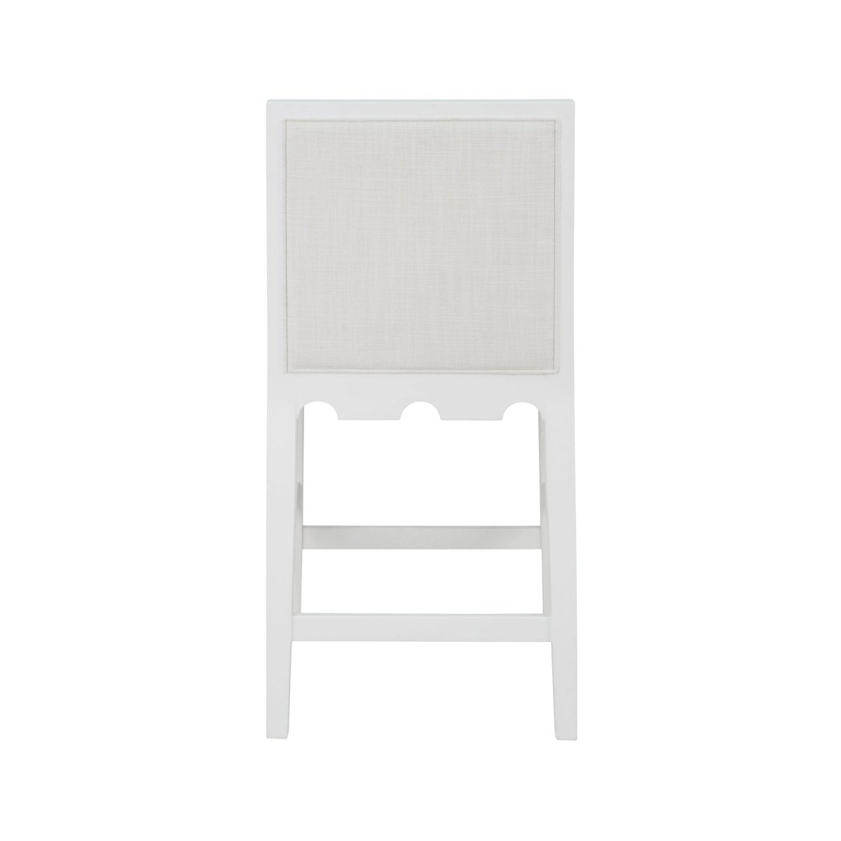 Lanister White Bar & Counter Stool by Worlds Away 40.25"H x 19.25"W x 22.25"D White at FIG LINENS AND HOME 3