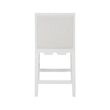 Lanister White Bar & Counter Stool by Worlds Away 40.25"H x 19.25"W x 22.25"D White at FIG LINENS AND HOME 3