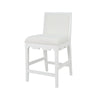 Lanister White Bar & Counter Stool by Worlds Away 40.25"H x 19.25"W x 22.25"D White at FIG LINENS AND HOME 2