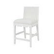 Lanister White Bar & Counter Stool by Worlds Away 40.25"H x 19.25"W x 22.25"D White at FIG LINENS AND HOME 2