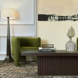 Lansky Olive Green Velvet Barrel Chair - Worlds Away Lifestyle Photo