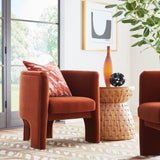 Lansky Rust Velvet Small Chair - Worlds Away Lifestyle Image
