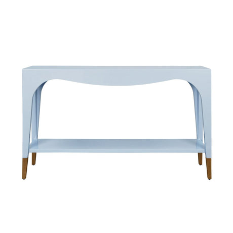 Worlds Away Laverne Light Blue Console Table | Sofa Tables at Fig Linens and Home 1