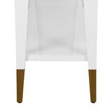 Worlds Away Laverne White Console Table | Sofa Tables at Fig Linens and Home - View 6