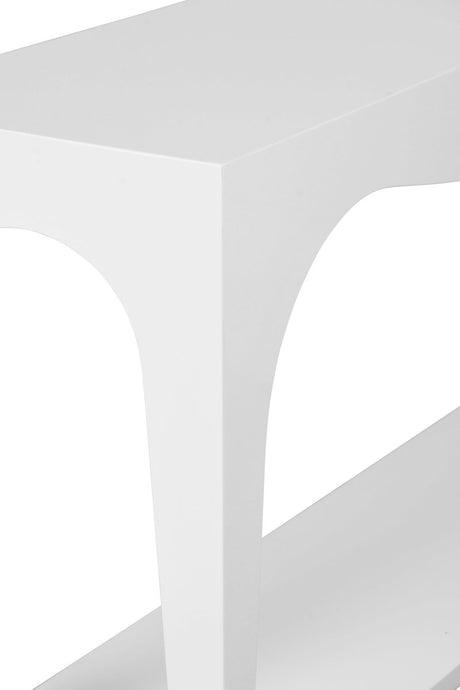 Worlds Away Laverne White Console Table | Sofa Tables at Fig Linens and Home - View 4