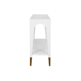Worlds Away Laverne White Console Table | Sofa Tables at Fig Linens and Home - View 3