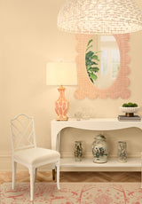 Worlds Away Laverne White Console Table | Sofa Tables at Fig Linens and Home - Lifestyle