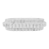 Lilibet Oval Marble Tray with Carved Edges by Worlds Away at Fig Linens and Home - Side View