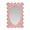 Lillian Pink Rattan Scallop Wall Mirror by Worlds Away at Fig Linens and Home - View 1