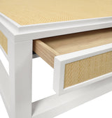 Locklin Natural Coffee Table | Worlds Away Grasscloth Coffee Tables at Fig Linens and Home 5