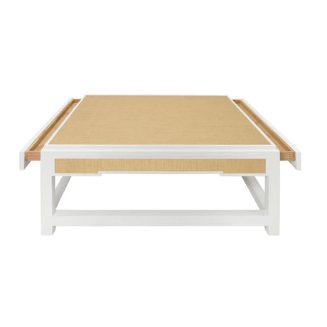 Locklin Natural Coffee Table | Worlds Away Grasscloth Coffee Tables at Fig Linens and Home 3