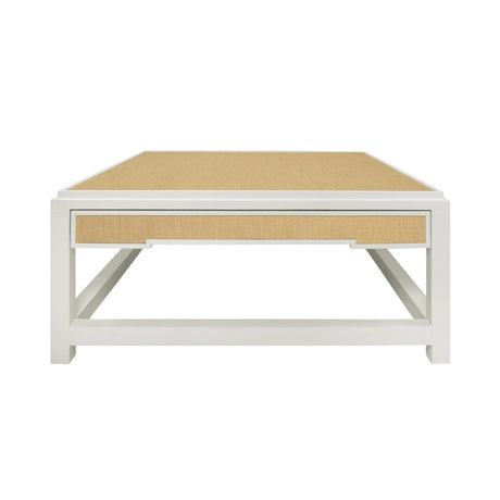 Locklin Natural Coffee Table | Worlds Away Grasscloth Coffee Tables at Fig Linens and Home 1