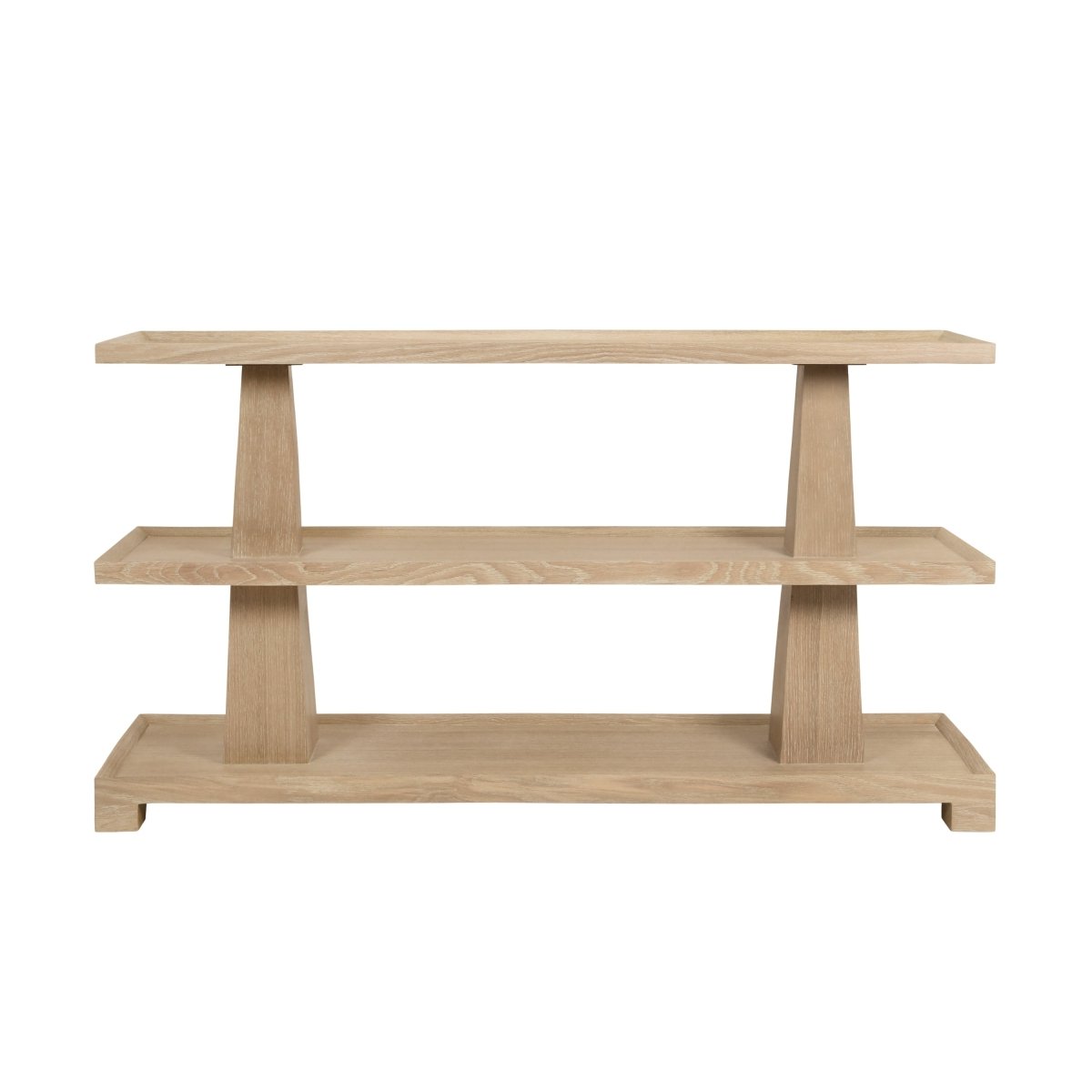 Lowen Cerused Oak Console Table by Worlds Away at Fig Linens and Home - Front View