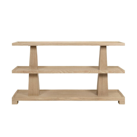 Lowen Cerused Oak Console Table by Worlds Away at Fig Linens and Home - Front View