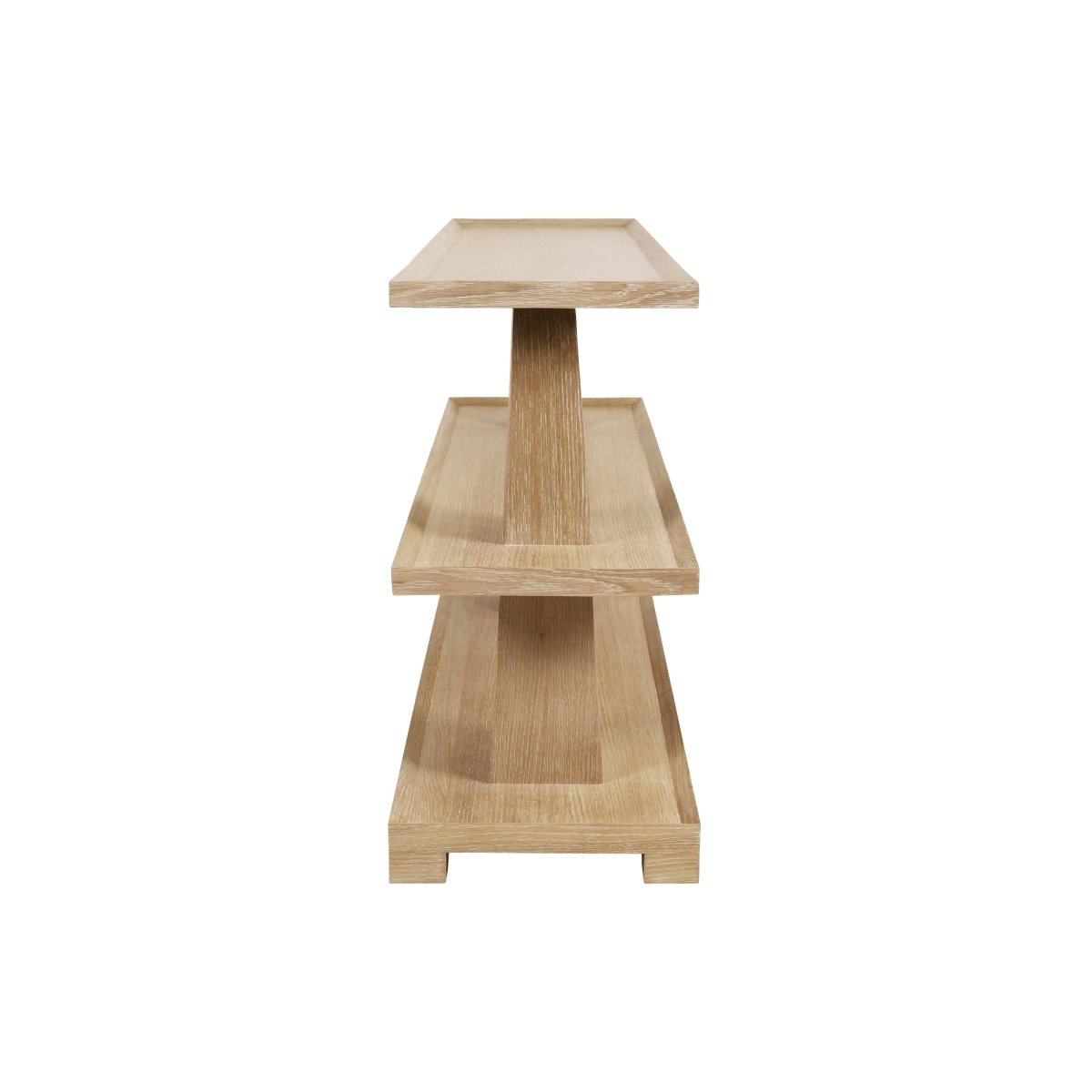 Lowen Cerused Oak Console Table by Worlds Away at Fig Linens and Home - Side View