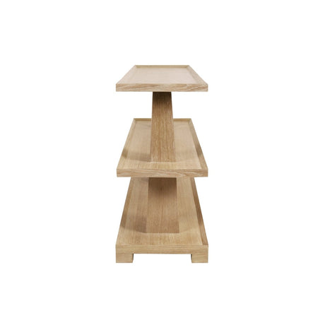 Lowen Cerused Oak Console Table by Worlds Away at Fig Linens and Home - Side View