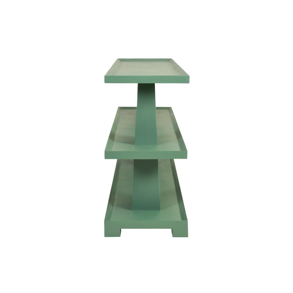 Lowen Green Console Table by Worlds Away at Fig Linens and Home - Side View