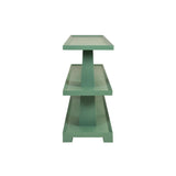 Lowen Green Console Table by Worlds Away at Fig Linens and Home - Side View