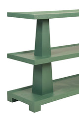 Lowen Green Console Table by Worlds Away at Fig Linens and Home - Corner View