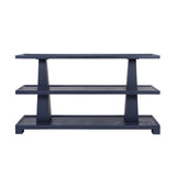 Lowen Navy Blue Console Table by Worlds Away at Fig Linens and Home - Front View