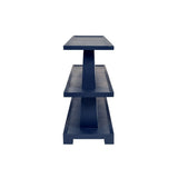 Lowen Navy Blue Console Table by Worlds Away at Fig Linens and Home - Side View