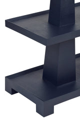 Lowen Navy Blue Console Table by Worlds Away at Fig Linens and Home - Textured Detail View
