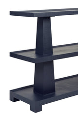 Lowen Navy Blue Console Table by Worlds Away at Fig Linens and Home - Corner View