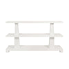 Lowen White Console Table by Worlds Away at Fig Linens and home - Front View
