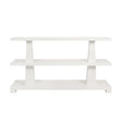 Lowen White Console Table by Worlds Away at Fig Linens and home - Front View