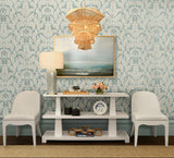 Lowen White Console Table by Worlds Away - Lifestyle View at Fig Linens and Home