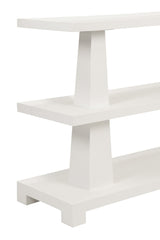 Lowen White Console Table by Worlds Away at Fig Linens and home - Detail View