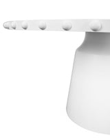 Lucian Round White Dining Table by Worlds Away at Fig Linens and Home - Detail 1