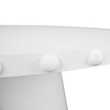 Lucian Round White Dining Table by Worlds Away at Fig Linens and Home - Detail 2