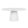 Lucian Round White Dining Table by Worlds Away at Fig Linens and Home
