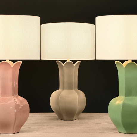 Worlds Away Lyla Beige Lamp shown on End Table - Lifestyle at Fig Linens and Home 4