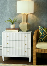 Worlds Away Lyla Beige Lamp shown on End Table - Lifestyle at Fig Linens and Home