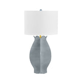 Mae Gray Blue Organic Floral Table Lamp by Worlds Away 32" H x 17.25" W  x 17.25" D Gray Blue at FIG LINENS AND HOME 3