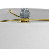 Mae Gray Blue Organic Floral Table Lamp by Worlds Away 32" H x 17.25" W  x 17.25" D Gray Blue at FIG LINENS AND HOME 5