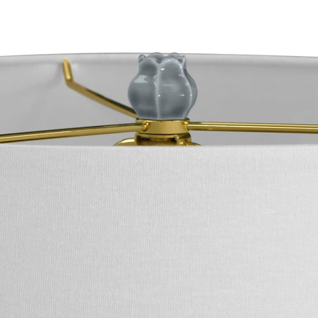 Mae Gray Blue Organic Floral Table Lamp by Worlds Away 32" H x 17.25" W  x 17.25" D Gray Blue at FIG LINENS AND HOME 5