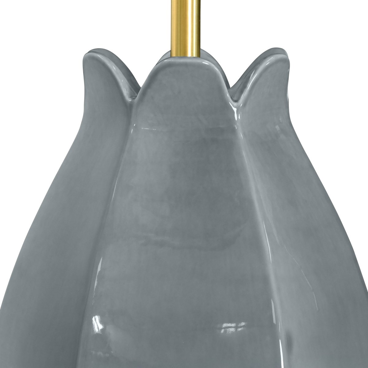 Mae Gray Blue Organic Floral Table Lamp by Worlds Away 32" H x 17.25" W  x 17.25" D Gray Blue at FIG LINENS AND HOME 4