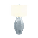 Mae Gray Blue Organic Floral Table Lamp by Worlds Away 32" H x 17.25" W  x 17.25" D Gray Blue at FIG LINENS AND HOME 2