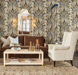 Maisel Cigar Table in Antique Brass Finish by Worlds Away - Lifestyle at Fig Linens and Home