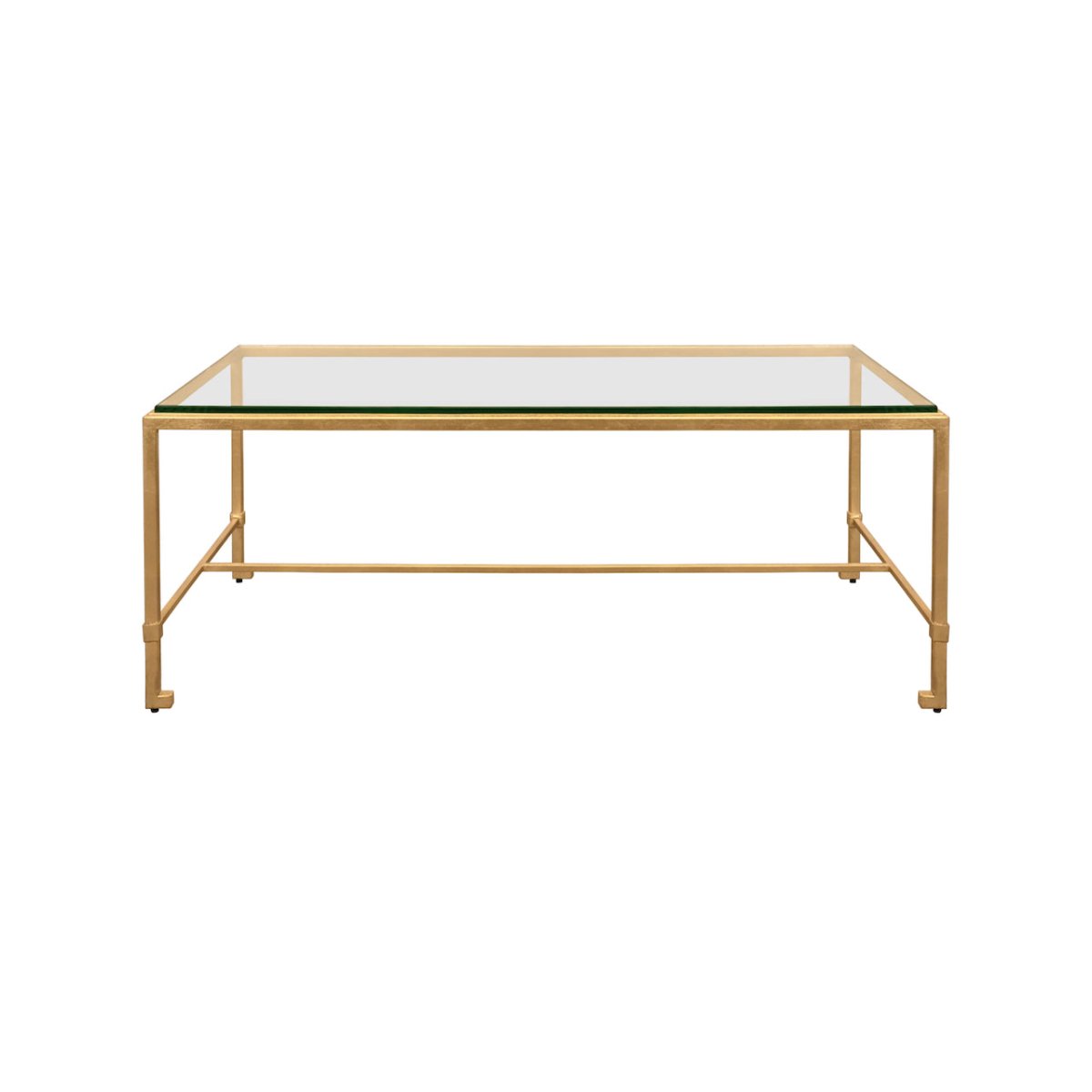 Worlds Away Maitland Gold Leaf Coffee Table at Fig Linens and Home - Front