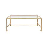 Worlds Away Maitland Gold Leaf Coffee Table at Fig Linens and Home - Front
